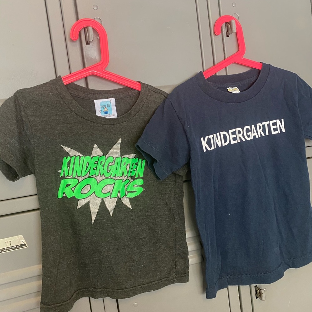 Set of two boutique kindergartner shirts.